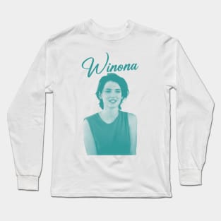 Winona Ryder 90s Aesthetic Design Long Sleeve T-Shirt